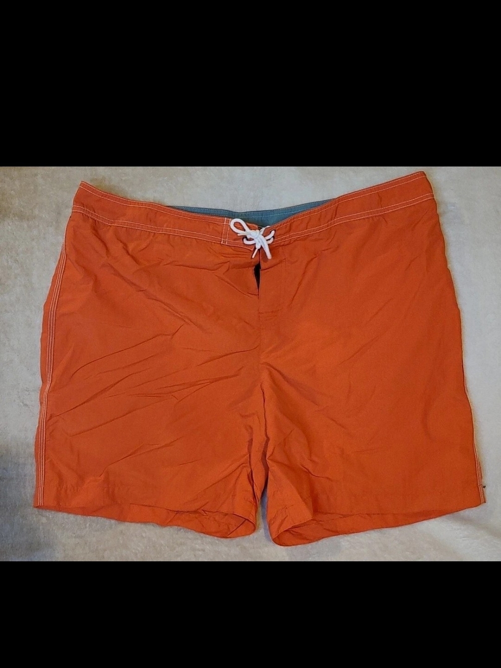 VTG L.L. Bean swim trunks Adult 40 Regular  orange Lined nylon Mens